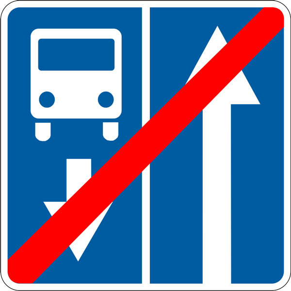 5.10.4 End of the road with a strip for route vehicles