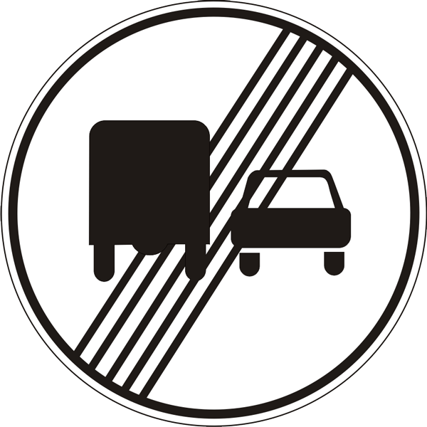 3.23 End of prohibition of overtaking by trucks zone