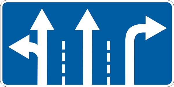 5.8.1 Driving directions in lanes
